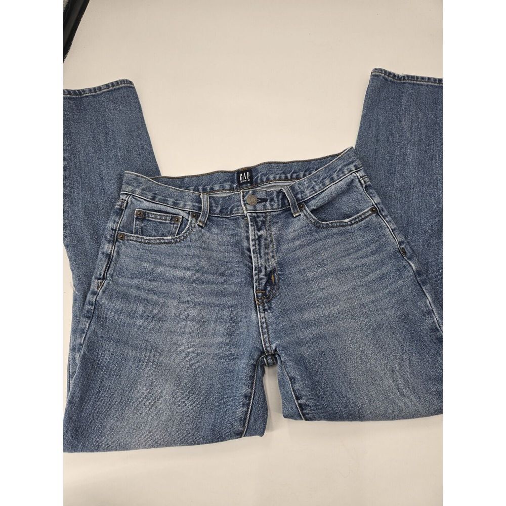 Gap Jeans Women's 25 Blue Medium Wash Best Girlfriend EST. 1969 DENIM FRAYED - Picture 4 of 11